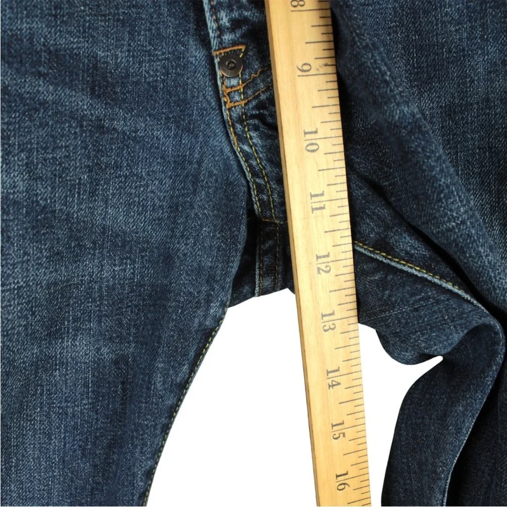 POLO Ralph Lauren Rockland 320 Button Fly Jeans Mens Fit 38x31 Blue Flap Pocket